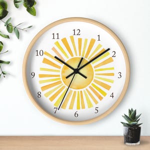 Sun Wall Clock - Etsy
