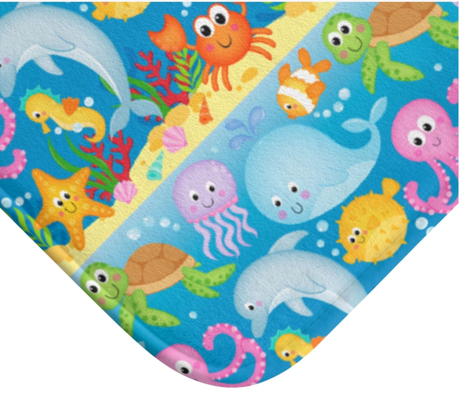 Sea Animals Shower Curtain Under the Sea Bathroom Decor Tooth Etsy