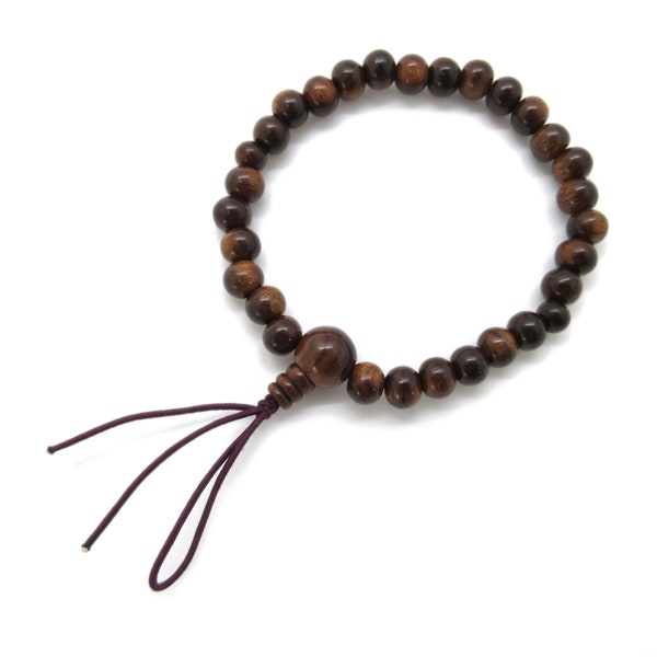 7mm beads Sendan Chinaberry Wood Bracelet Japanese Juzu Prayer beads Asian Rosary Mala Beads Cool Zen meditation Handmade Gift for Men&Women