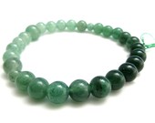 Green Aventurine Quartz Gradation Japanese Juzu Bracelet for Women Gemstone Asian Handmade in Kyoto Gifts for Women Birthstone Bracelet