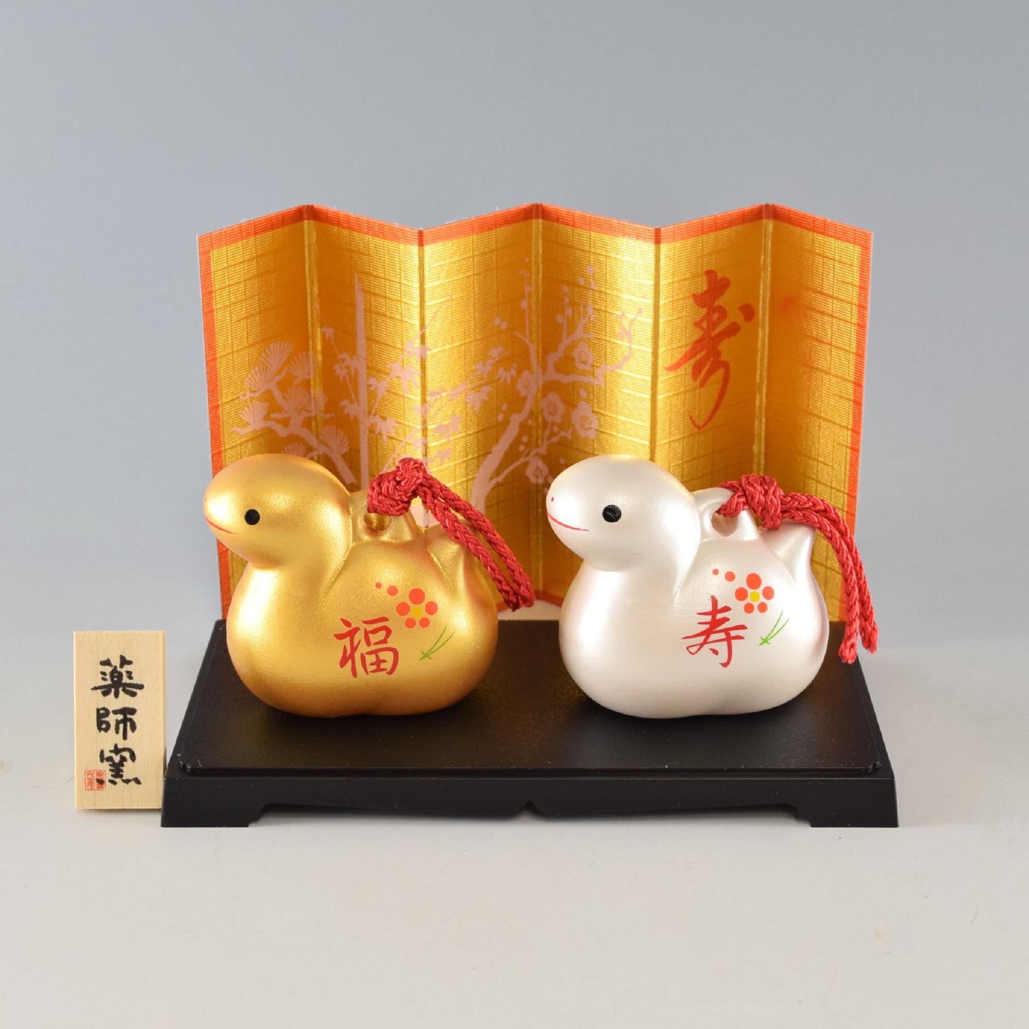 新品未使用　BOX&付録付き　ＪＡ３ ＣＮＹ EP 2025 Japanese Traditional Zodiac Snake Ceramic Ornament Figurine