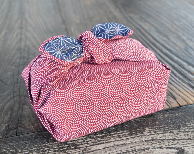 Japanese Furoshiki Cotton Fabric Wrapping Cloth 50cm/90cm/105cm/128cm Handmade Gift Kyoto Souvenir Reversible Japanese tradition pattern