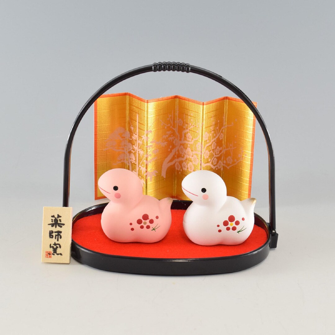 2025 Japanese Traditional Zodiac Snake Ceramic Ornament Figurine Lucky ...