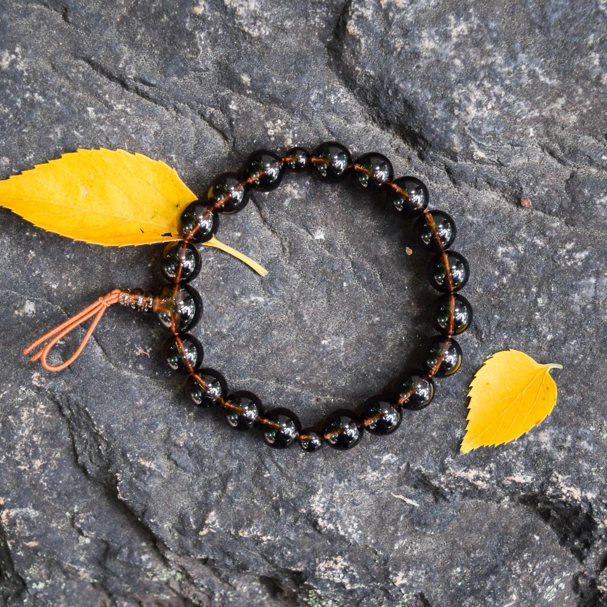 10mm Smoky Quartz Japanese Juzu Bracelet Gemstone Asian Handmade 