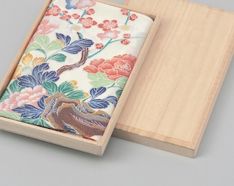 Japanese Furoshiki, Traditional Yuzen Dyeing Silk, Wrapping Silk Fabric, Handmade Kyoto, Gift for her, 68cm Wrapping Cloth