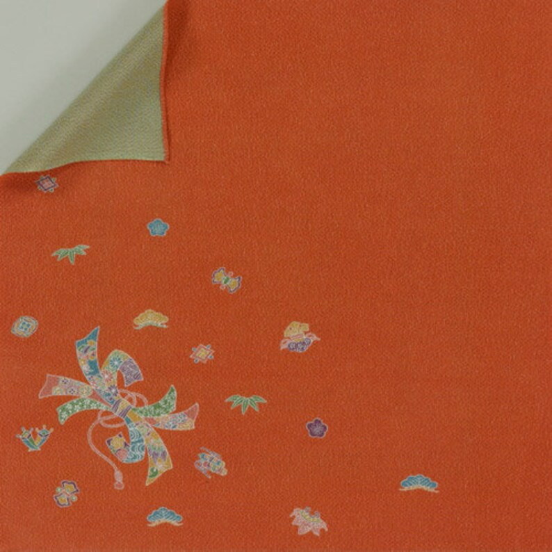 Japanese Furoshiki Wrapping Silk Fabric Double Sides Dyeing Traditional Yuzen Resist dyeing Gift for Birthday Handmade Wrapping Cloth