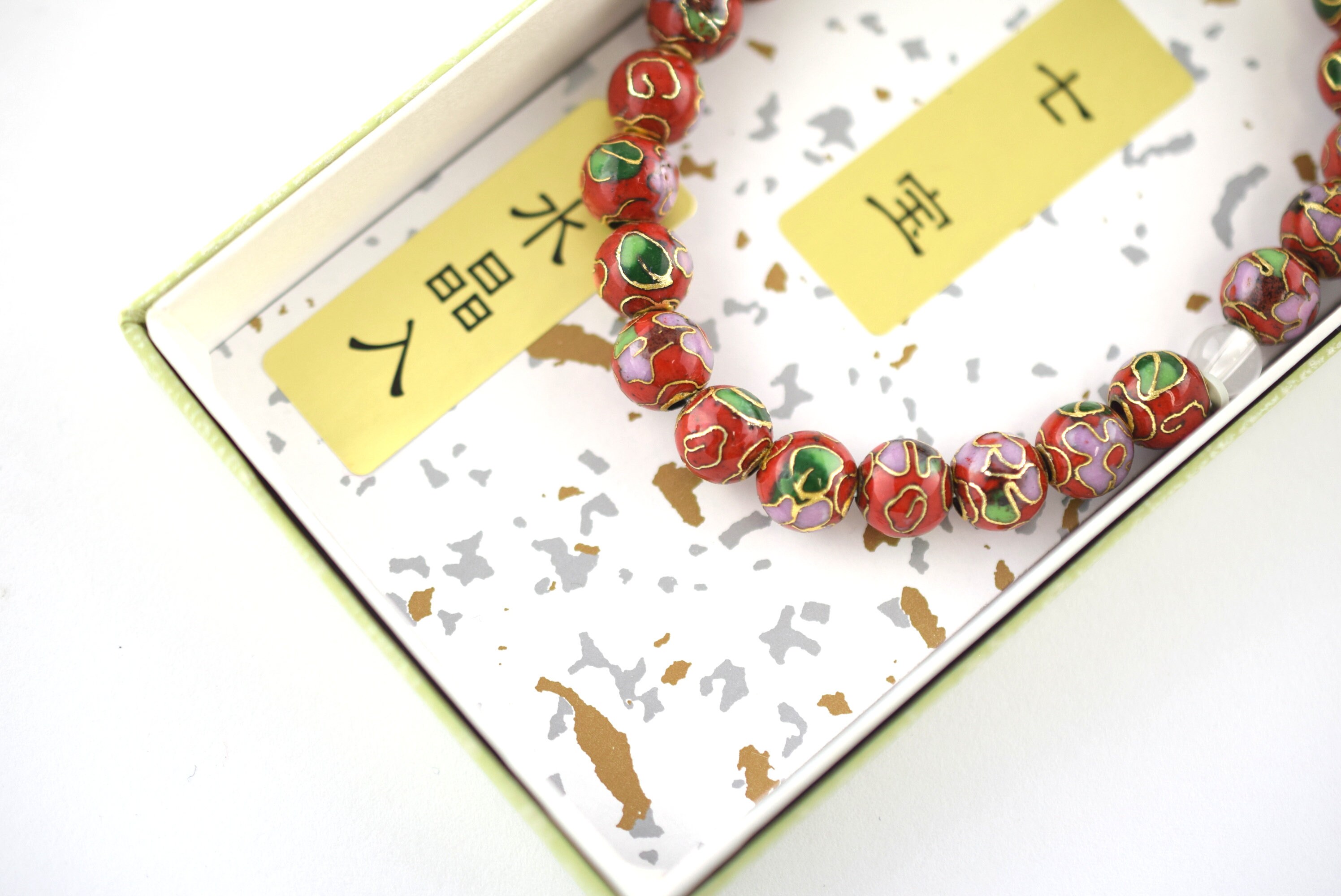 Japan Handmade cloisonné enamel beads & Clear Crystal beads Etsy