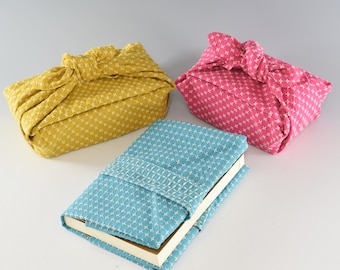 Furoshiki, Kreuz-Sashiko, garngefärbtes Furoshiki, 100 % Baumwolle, 50 cm, 105 cm, Wickeltuch für Lunchbox
