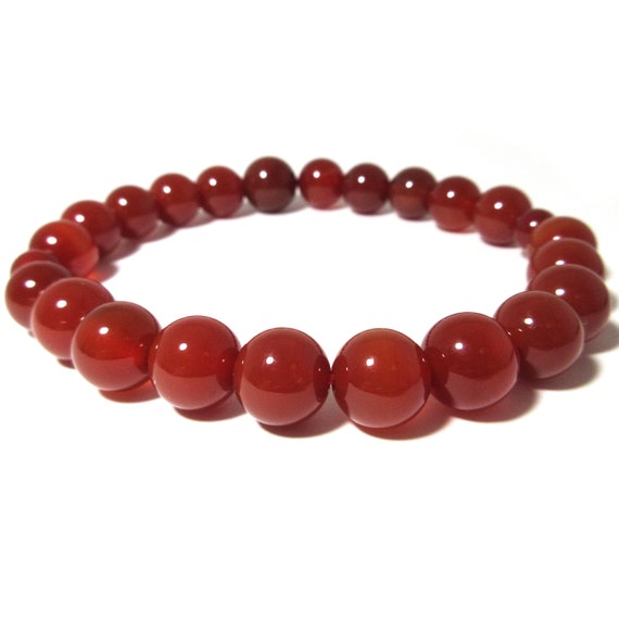 10mm Red Agate Beads Bracelet Powerstone Japanese Juzu Prayer