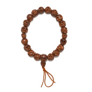 Sendan wood Bracelet Japanese Juzu Prayer beads Asian Rosary Cool Zen Made in Kyoto UDA35