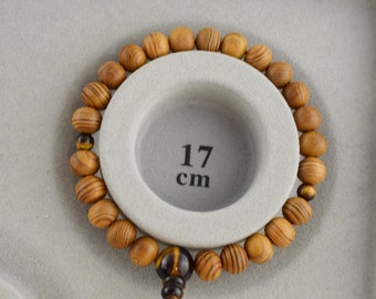 超話題新作 8mm Juzu Bracelet Eye Tiger & Wood Yakusugi Cedar Japanese コレクション