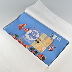Tafelkleed tafelmat Keisuke Serizawa Doek tekst Lente/Zomer/Herfst/Winter patroon Lichtblauw Iroha patroon Goudbruin Polyester Katoen 80cm x 30cm
