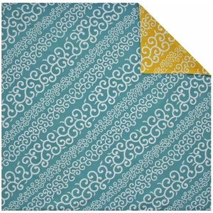 Furoshiki, arabesco rayado, reversible, 100% algodón, 50cm x 50cm