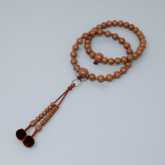 Japanese Apricot Ume Plum Wood Juzu Prayer Beads Buddhism Jodo shu Style Men s Rosary Beads Meditation Zen Mala Beads Hand Made Japan Kyoto Etsy