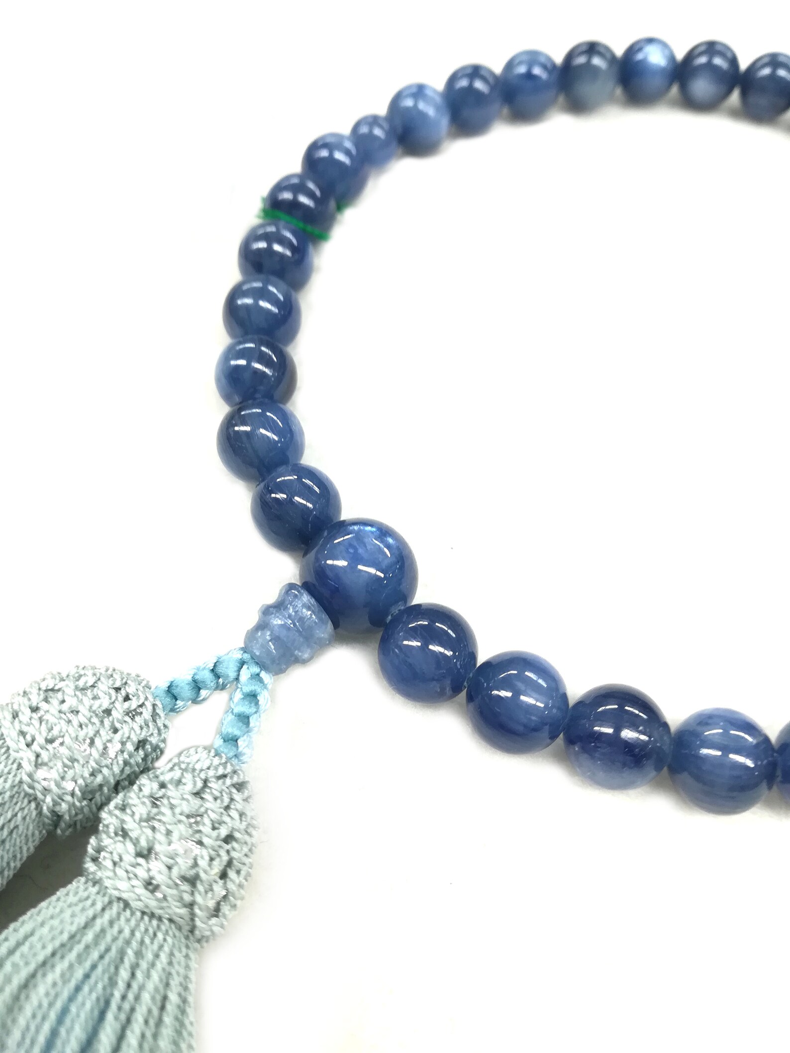 Kyanite Gemstone Japanese Juzu Beads Rosary Prayer Beads Etsy