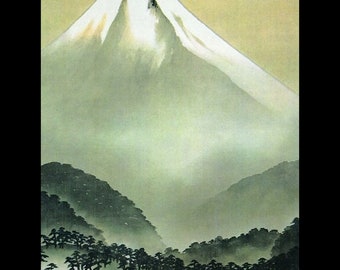 複製 掛軸 共箱付 横山大観 『名品 霊峰富士図』 絹本 掛け軸 - Etsy 日本