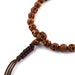 Kotan Black Wood & Red Agate Japanese Juzu Buddhist Prayer Beads Handemade in Kyoto Japan JUA12