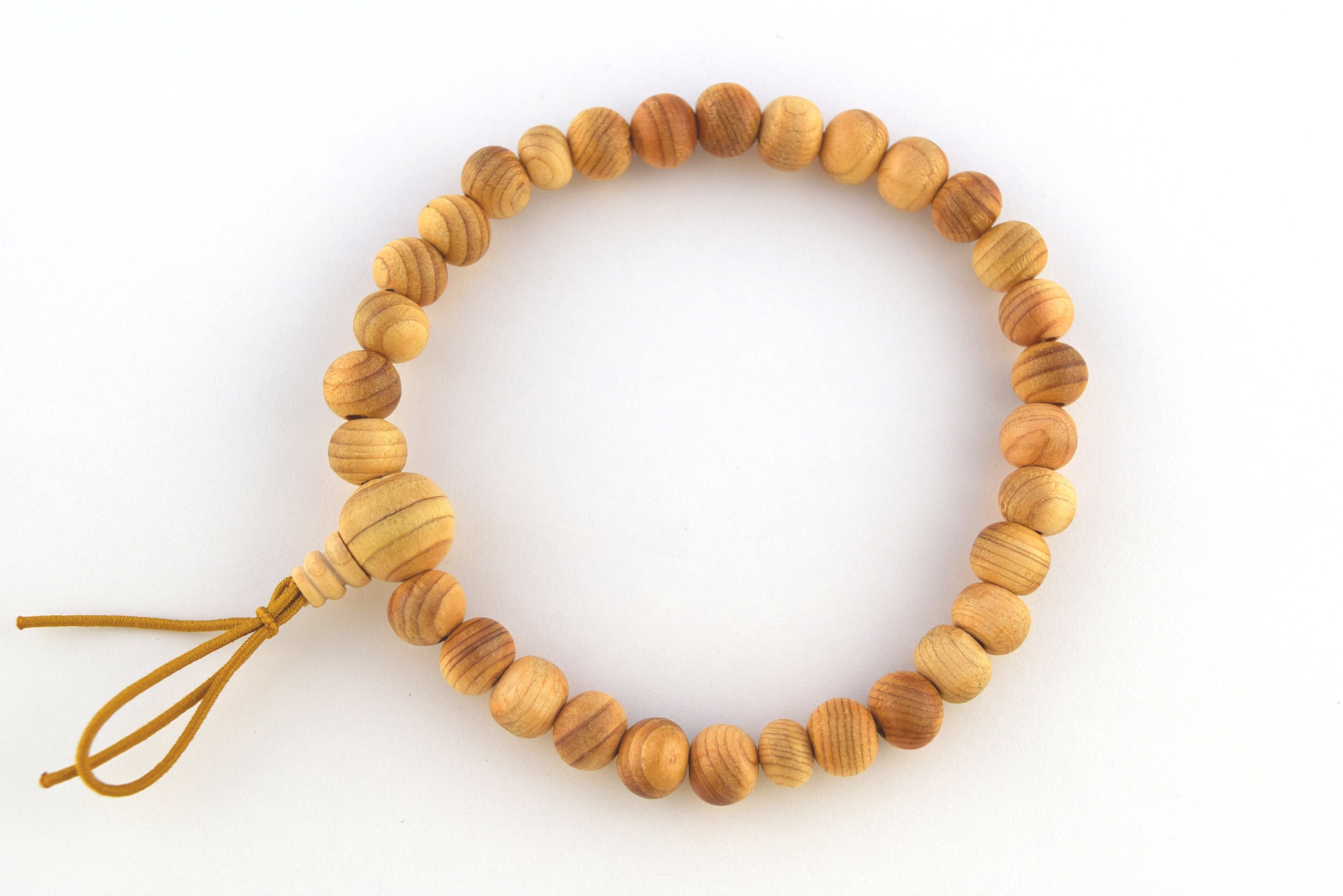 Cypress Wood Bracelet Japanese Hinoki Wood Juzu Prayer Beads Etsy