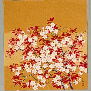 Furoshiki Meisterwerk Furoshiki Uda Ogison Sakura Sakura Beige Seide Miyai Furoshiki