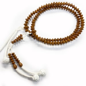 Irataka Buddhist beads, Japanese Juzu Beads, Buddhist Prayer beads, Asian Rosary Mala Beads, Yoga Jewellry, Meditation, Plum wood, Ebony
