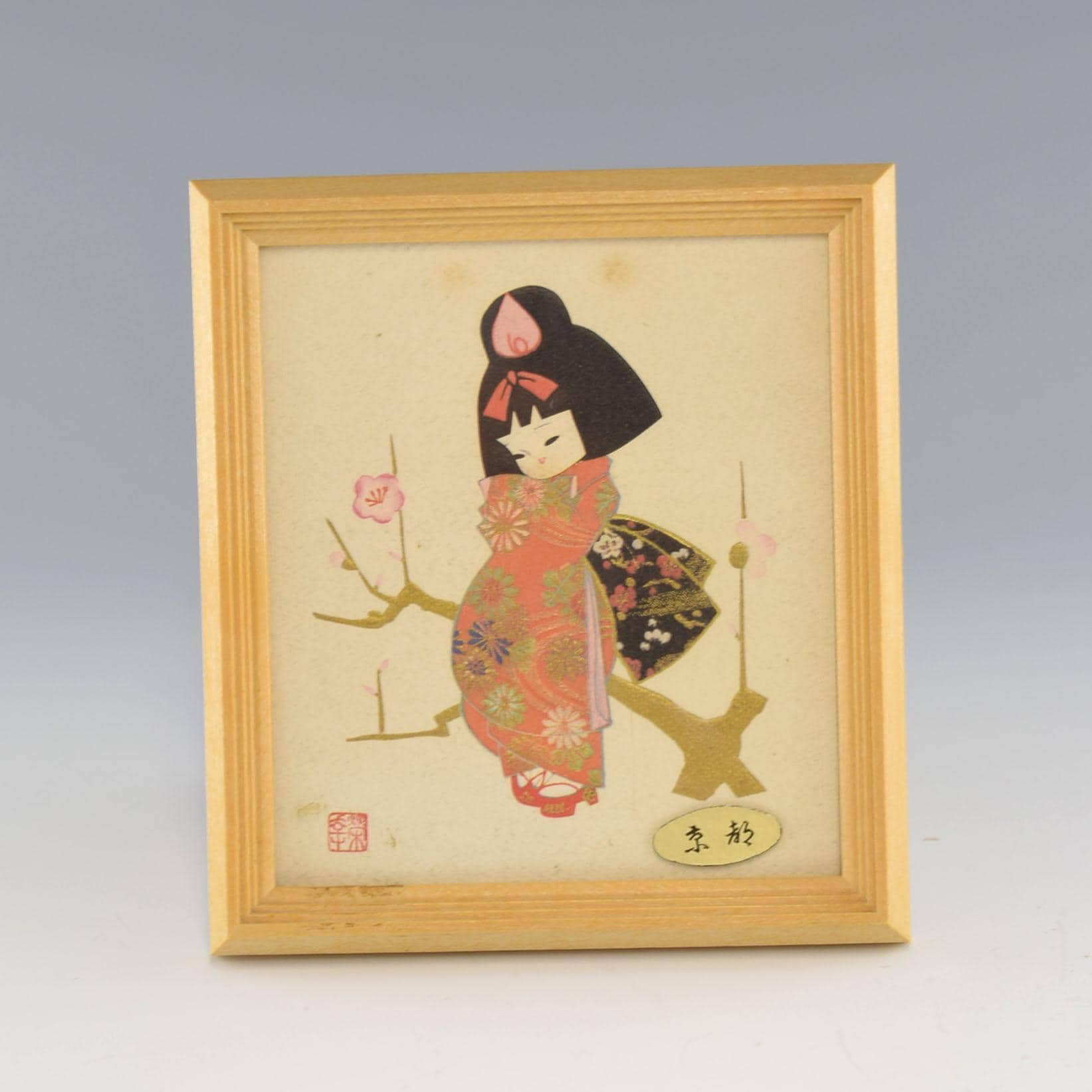 飾り絵　kimono woman Asian Hokusai Japanese Kimono Woman Lantern Counted Cross