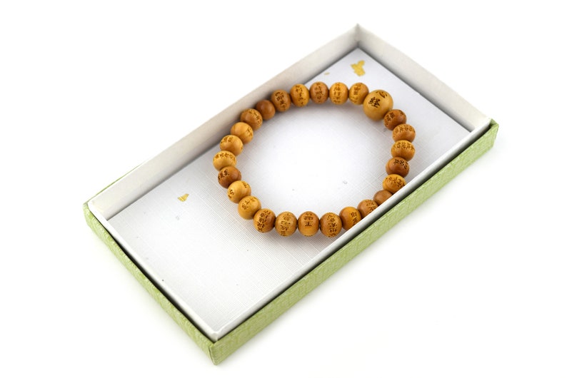Kyoto Juzu Bracciale Giapponese Buddismo Perline Agete Nero