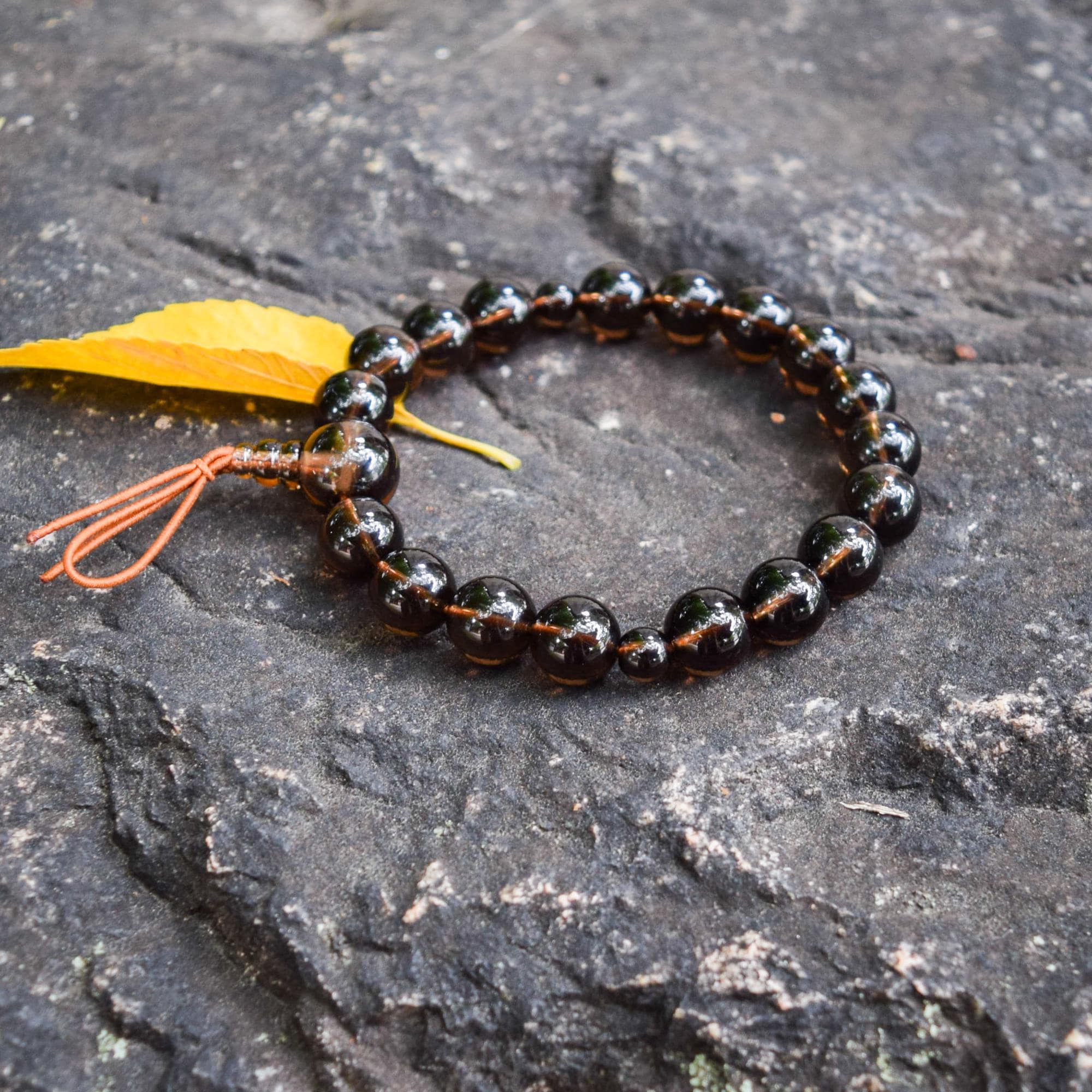 10mm Smoky Quartz Japanese Juzu Bracelet Gemstone Asian Handmade 