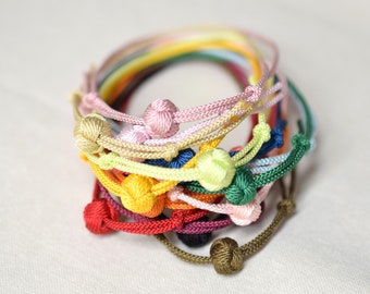 Pulsera de seda pura de 8 colores, estilo Odamaki, cordón trenzado, recuerdo de Kioto, regalo
