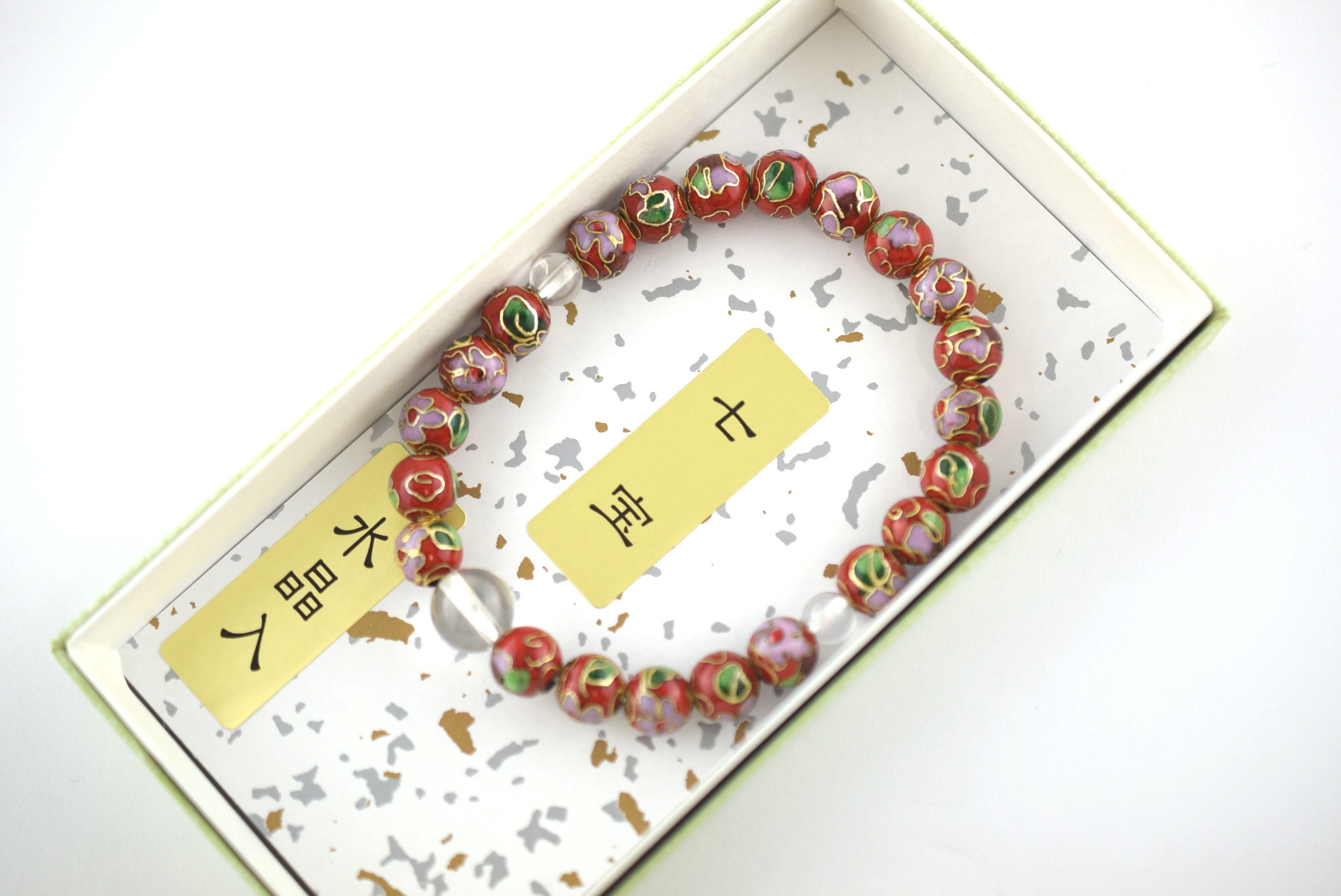 Japan Handmade cloisonné enamel beads & Clear Crystal beads Etsy