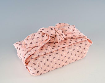 Furoshiki, sashiko croisé inhabituel, furoshiki teint, 100% coton, 60cm, 120cm, furoshiki, enveloppement de boîte à lunch