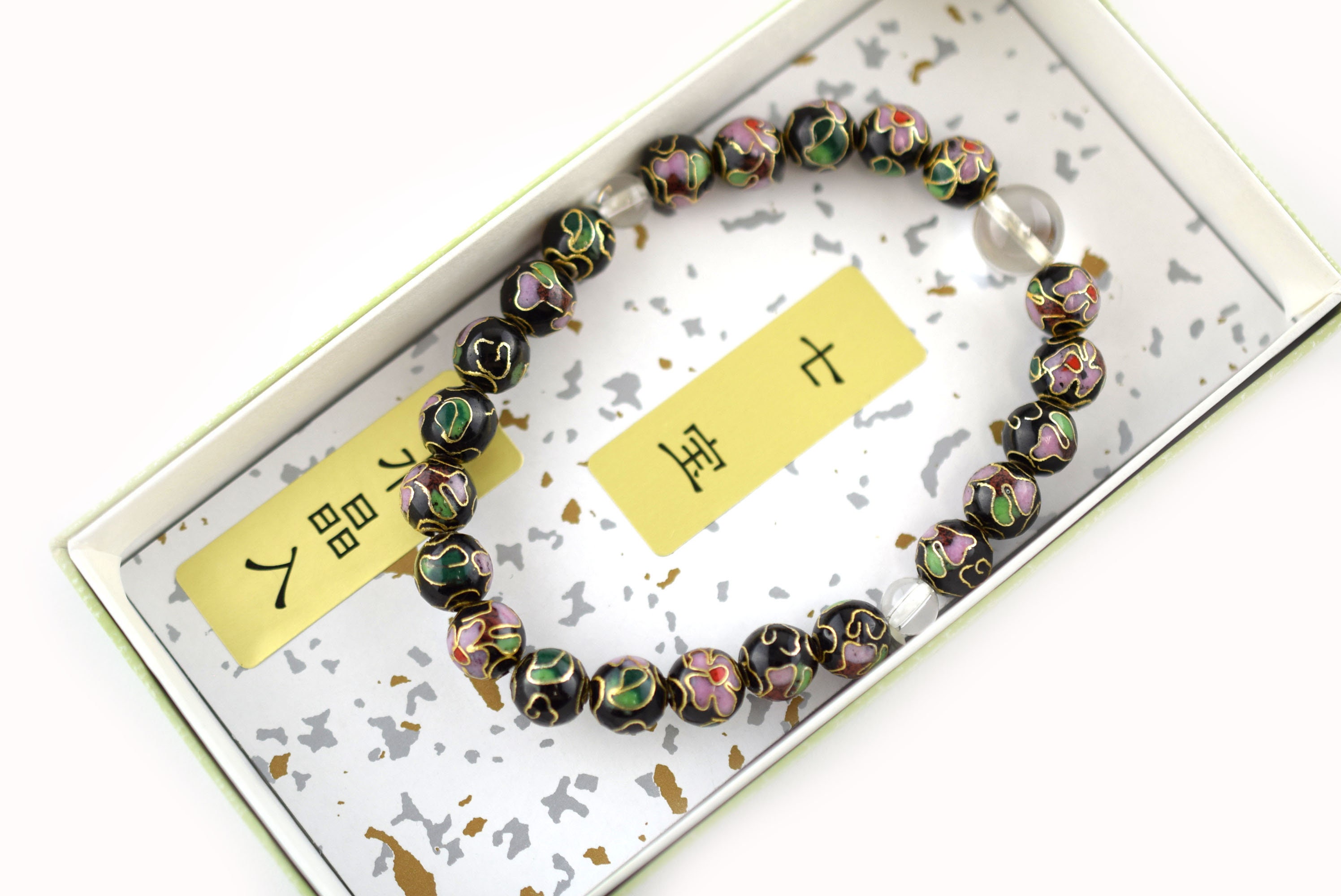 Japan Handmade cloisonné enamel beads & Clear Crystal beads Etsy