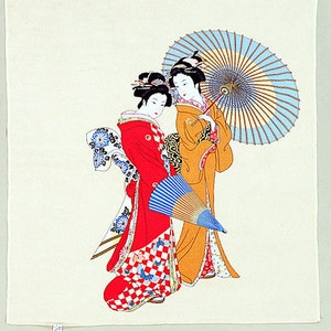 Furoshiki Japanese Traditional Fabric Rayon Wrapping Cloth Japanese Culture Series Gift Wrapping Reusable Bento Bag Made in Kyoto Ukiyo-e