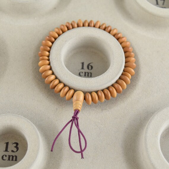 8mm インド白檀 そろばん玉 ウッド 腕輪 ブレスレット 数珠 京都