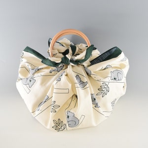 Furoshiki Japanse vorm Chief Koala Panda Furoshiki Bento box wrap 100% katoen 90cm breed