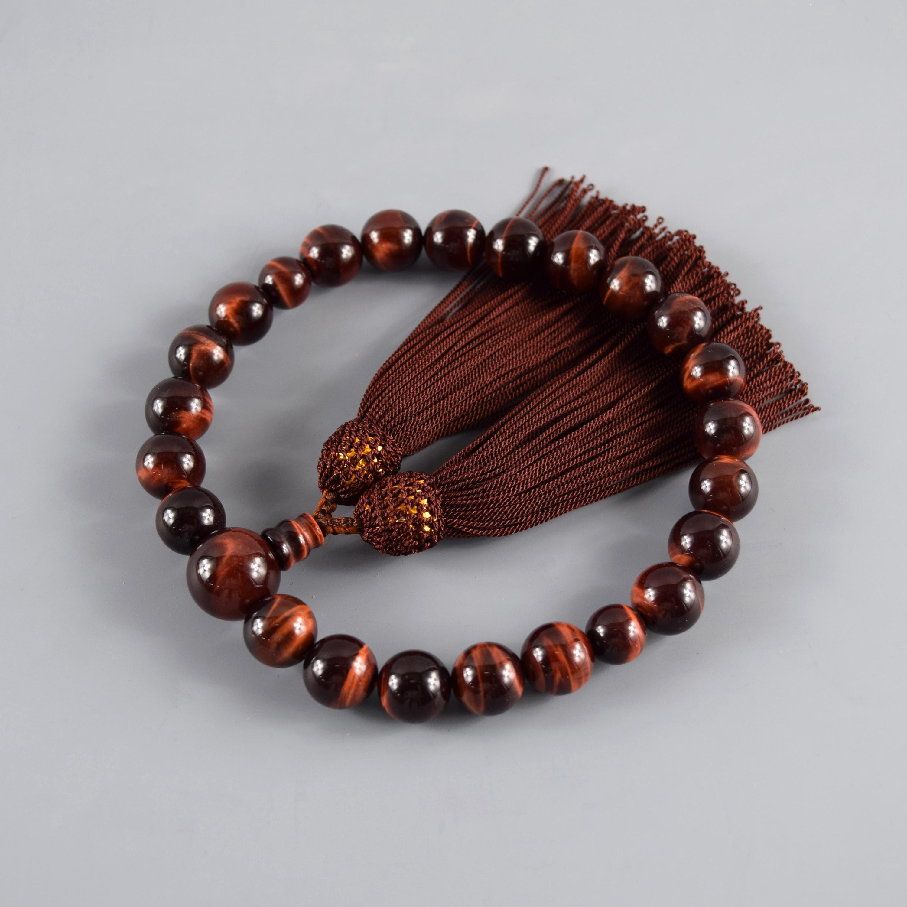 Red Tiger Eye Traditional Japanese Juzu Buddhist Prayer Beads