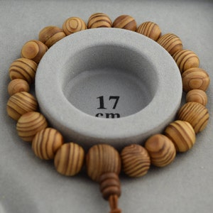 Japanese Cedar Yakusugi Wood Bracelet Juzu Prayer beads Rosary dhyāna Zen Kyoto rare Natural Gift Present Mala Guru Bead for Men image 7