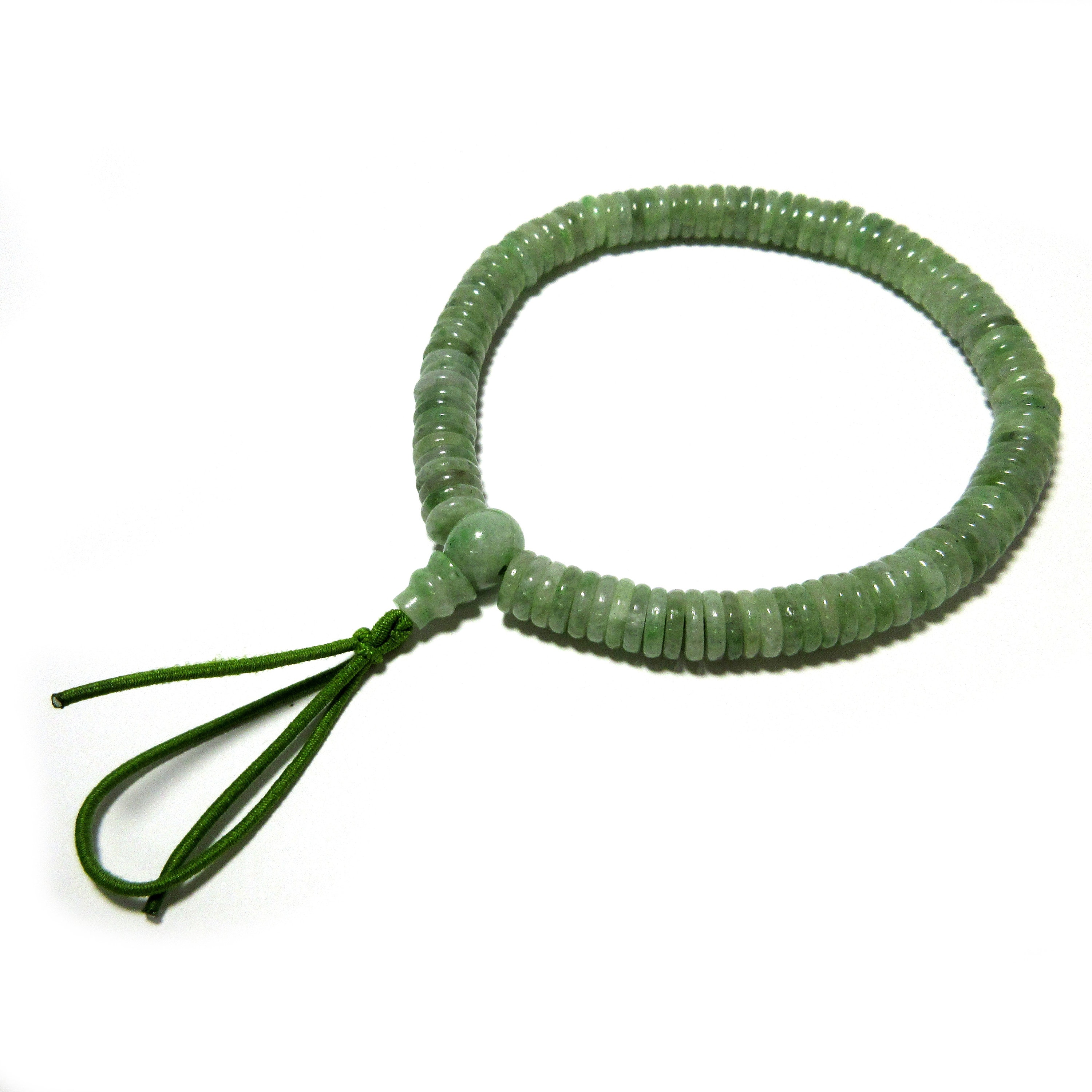Amazon Jade Jadeite 108 Flat Beads Bracelet Japanese Juzu Gift Etsy UK