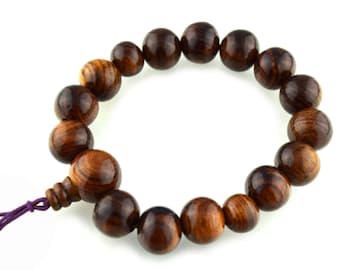 13mm beads Sendan Chinaberry wood Bracelet Japanese Juzu Prayer beads Asian Rosary Cool Zen Handmade in Kyoto Craft Gift for he Unisex