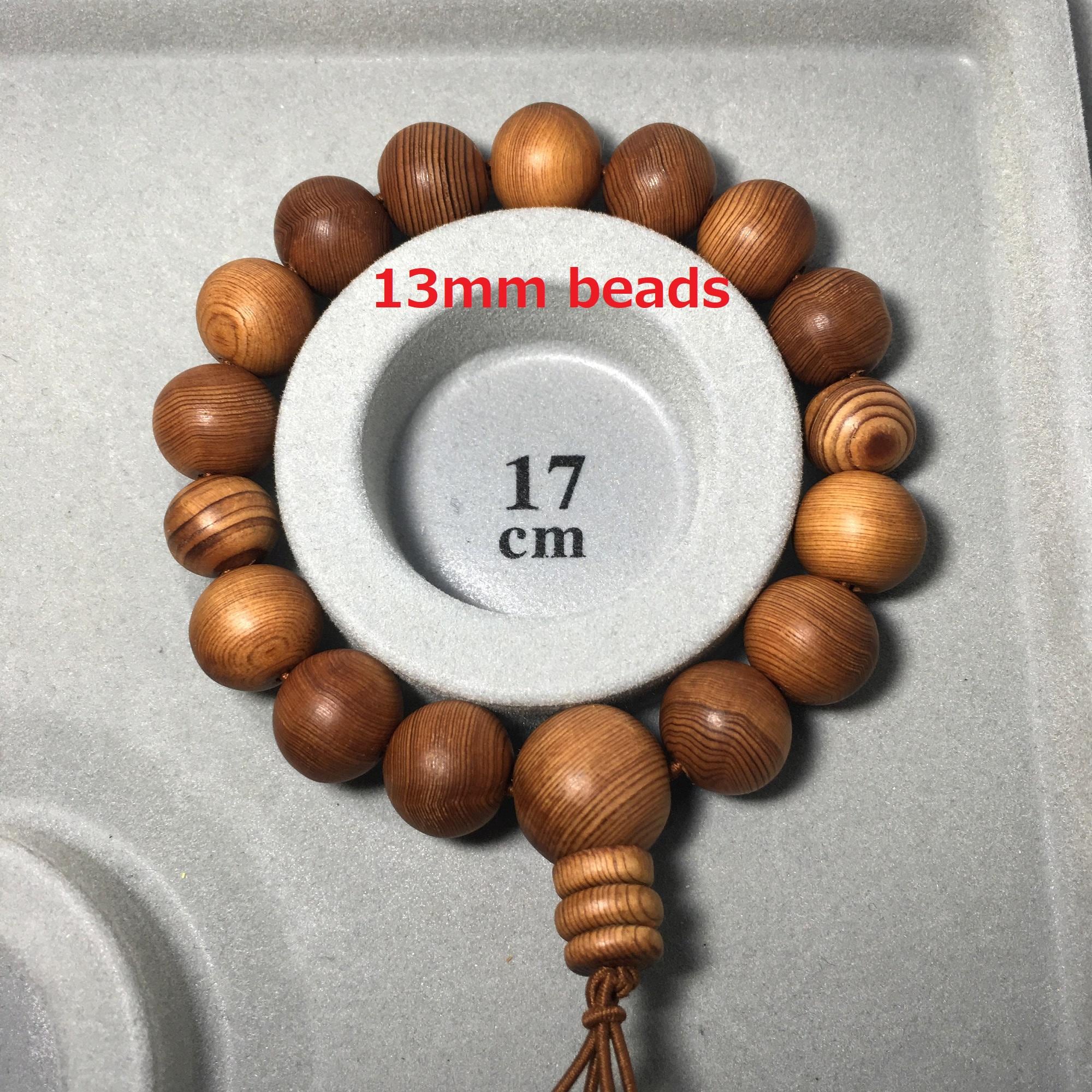 13mm Japanese Cedar Yakusugi Wood Bracelet Juzu Prayer Beads