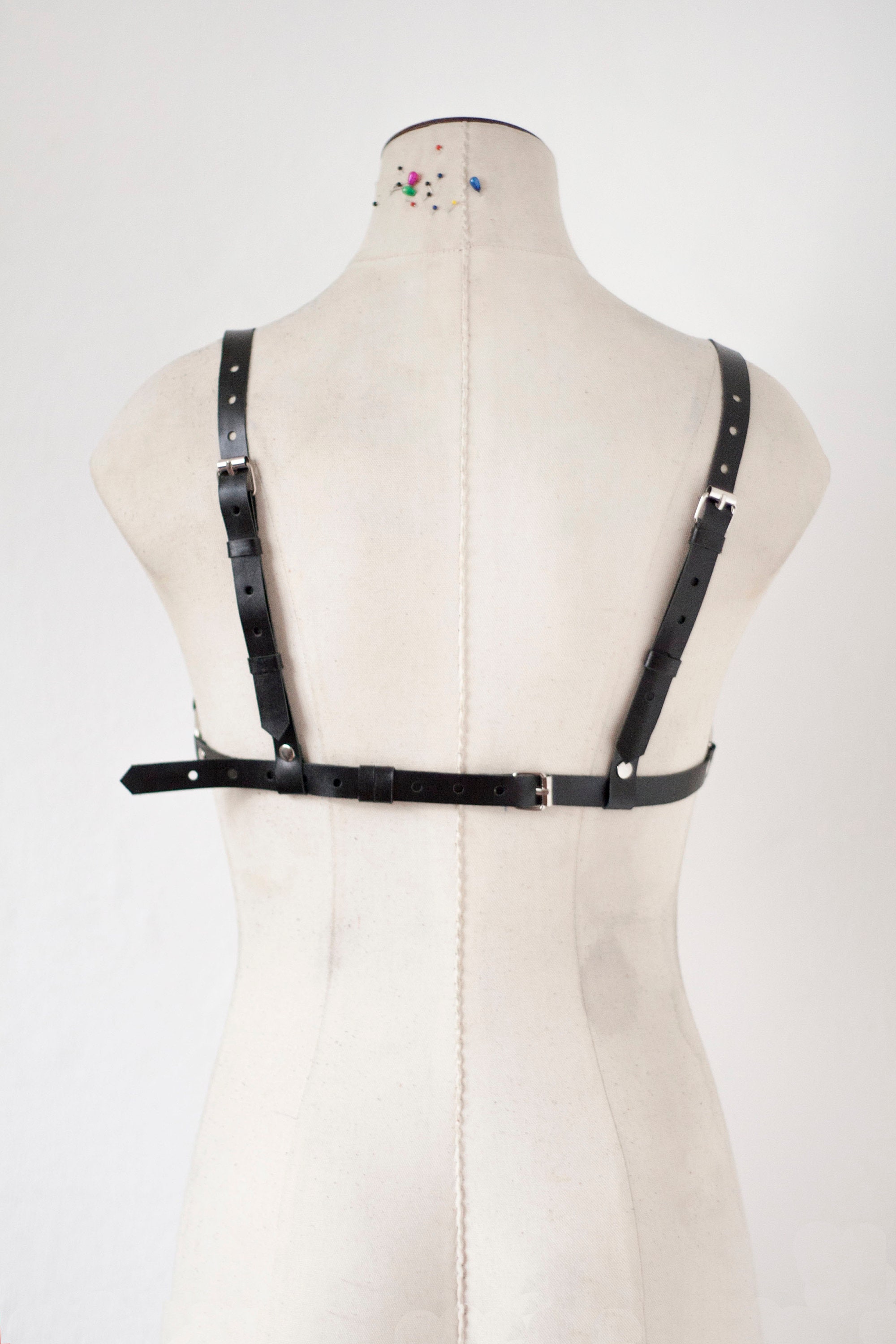 Women Leather Harness Bra Etsy
