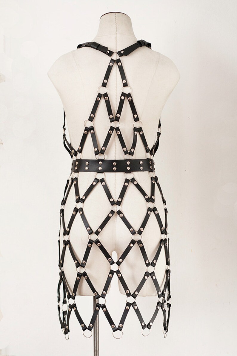 Leather Harness Dress Etsy