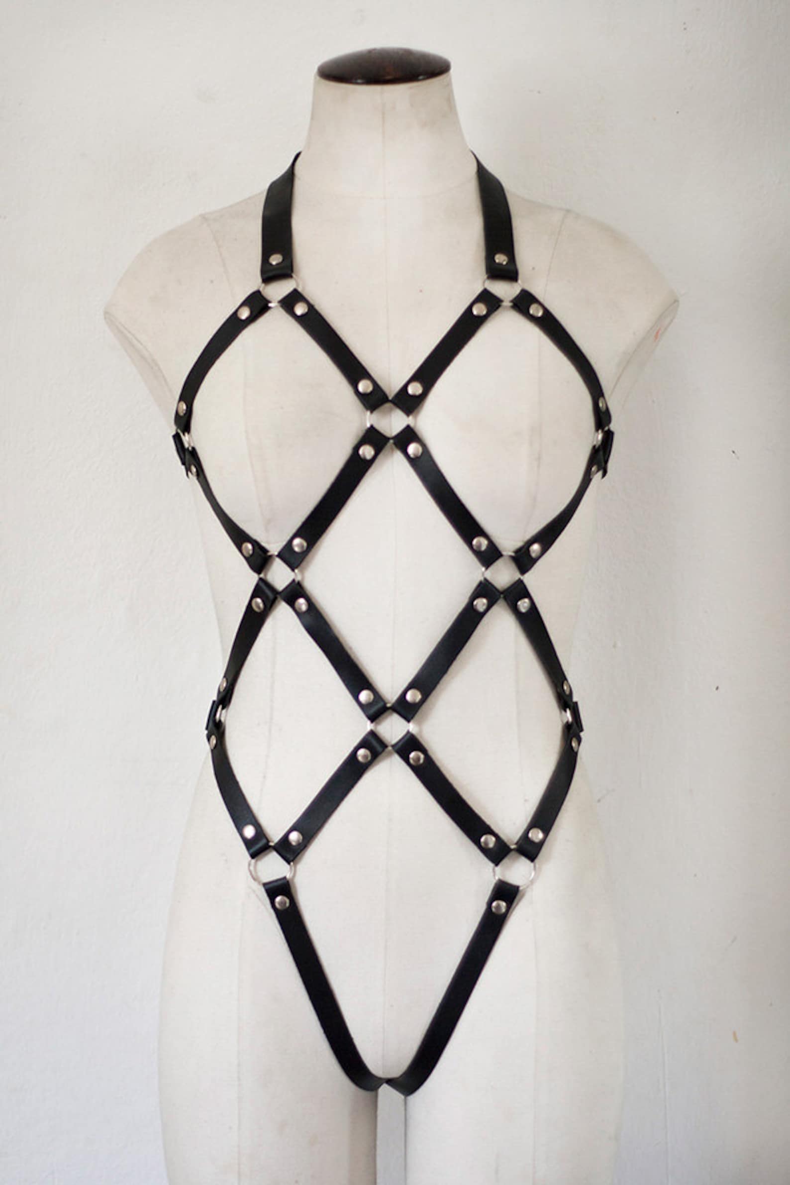 Bdsm Harness Full Body Harness Leather Harness Women Sexy Etsy