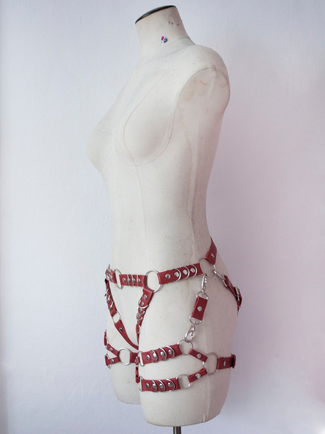 Leather Garter Belt Harness Etsy