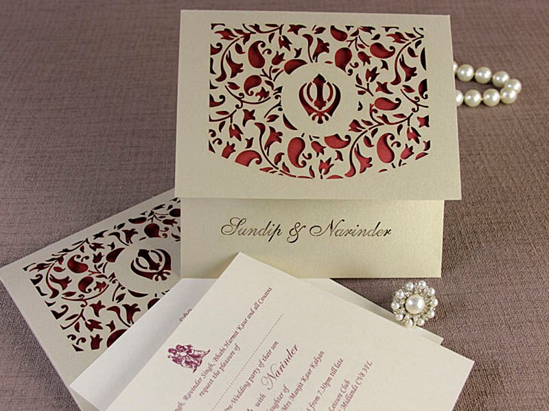 Luxury Intricate Lace Laser Cut Sikh Overlap Fold Indian Hindu Etsy