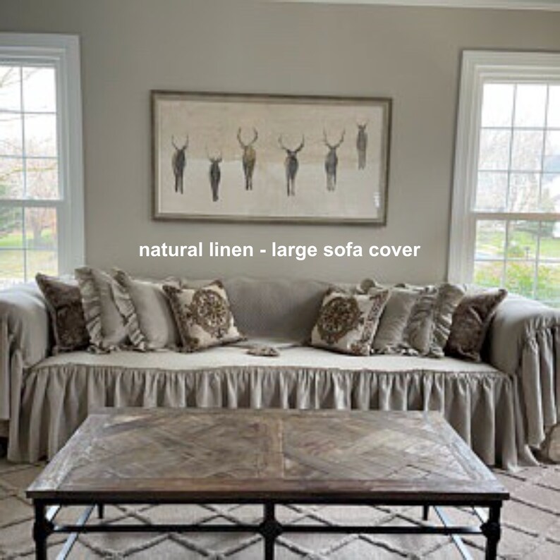 Linen Couch Cover Slipcover Chair Cover Sofa Cover French Etsy UK