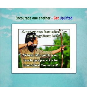 Success print - Arrow inspirational saying for your home, or office, or as a gift for leader or mentor.