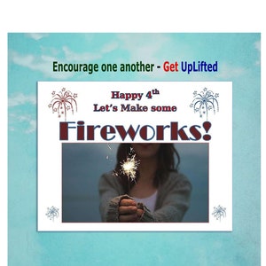 4. Juli druckbare Lassen Sie uns ein Feuerwerk für Ihren Ehepartner oder Ihre Liebsten machen, weiß, dass Sie mit ihnen feiern werden. Unabhängigkeitstag! (USA)