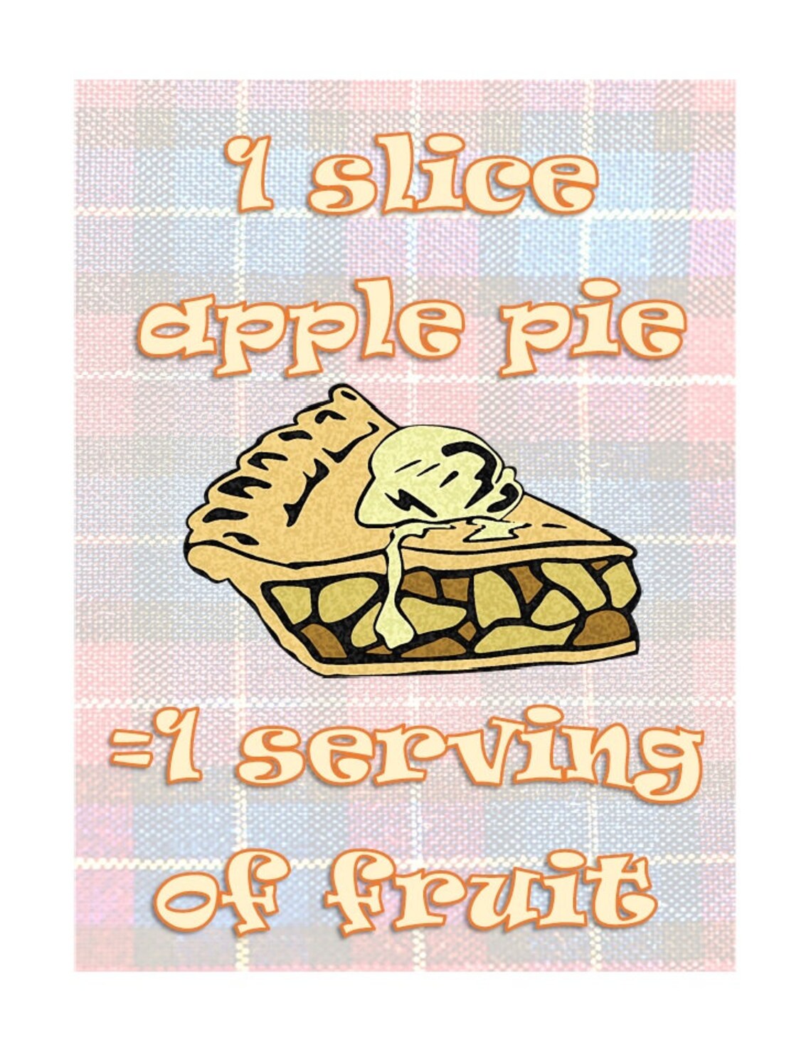 Apple pie print funny saying Print Instant download Home Etsy