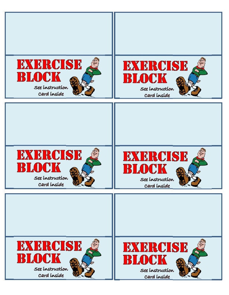 Exercise Block Bag Topper - for a Neighbor Gift, Teacher Gift, or ...