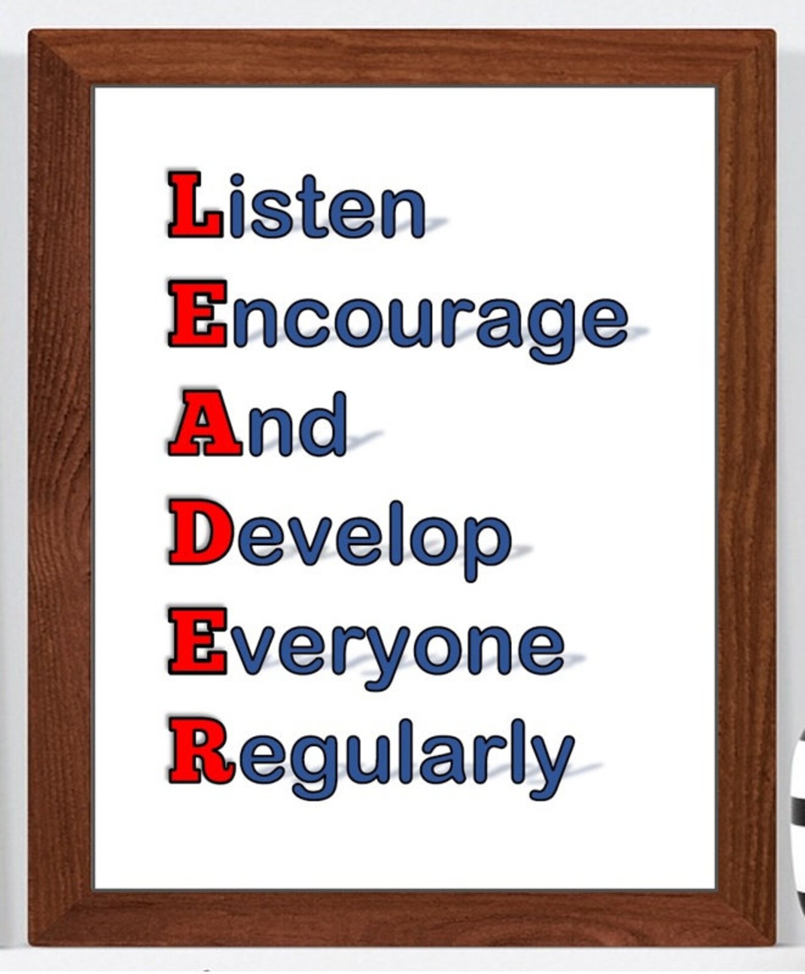 Leader Printable Leader Acronym for Your Office Home or as Etsy UK